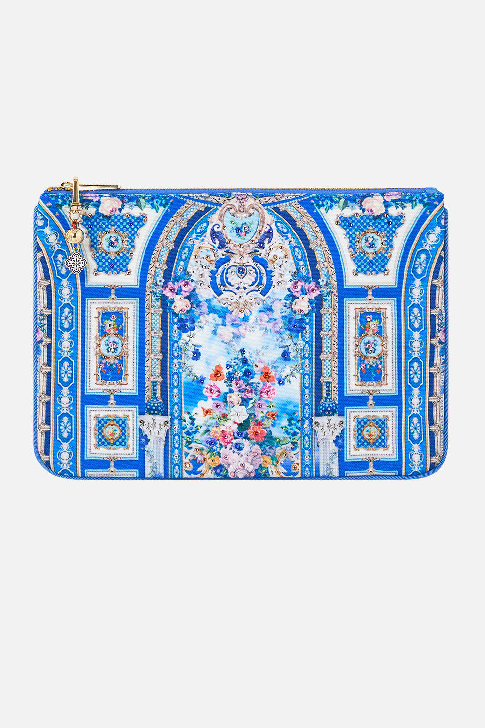 SMALL CANVAS CLUTCH OTTOMAN OPULENCE