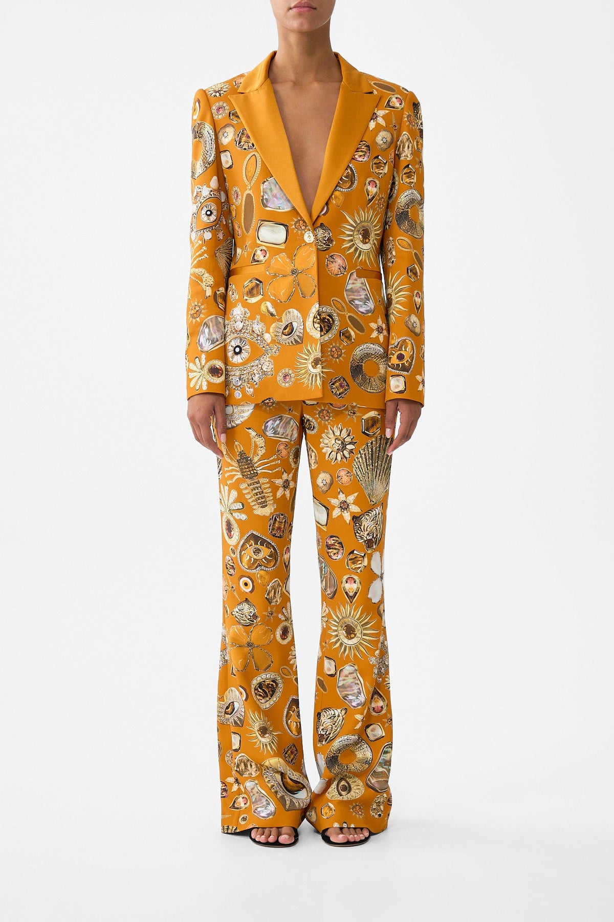 SINGLE BREASTED PEAK COLLAR BLAZER TALISMANS OF TURKIYE