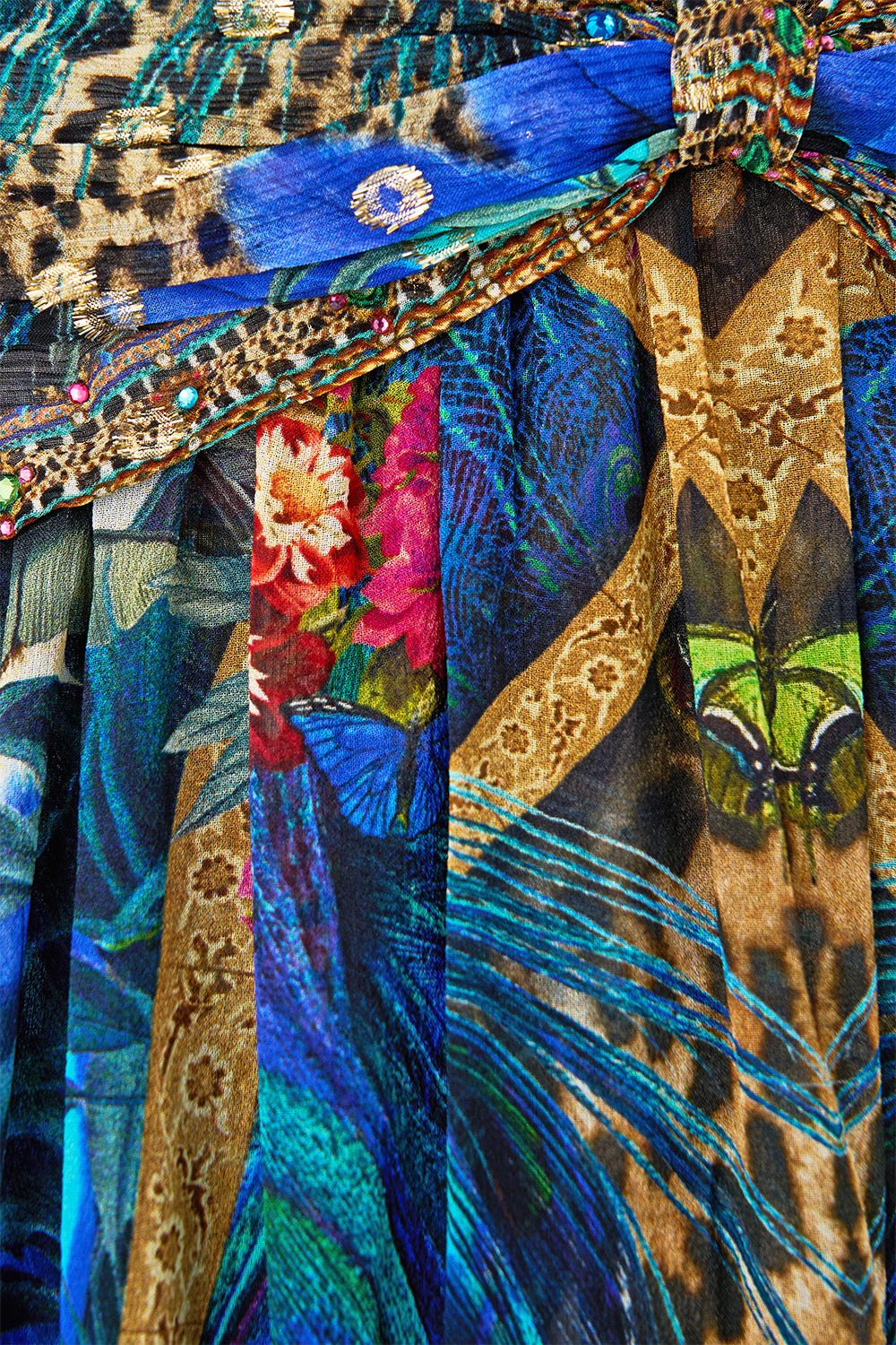 BEAD STRAP GATHERED PANEL DRESS ANIMAL ALCHEMY