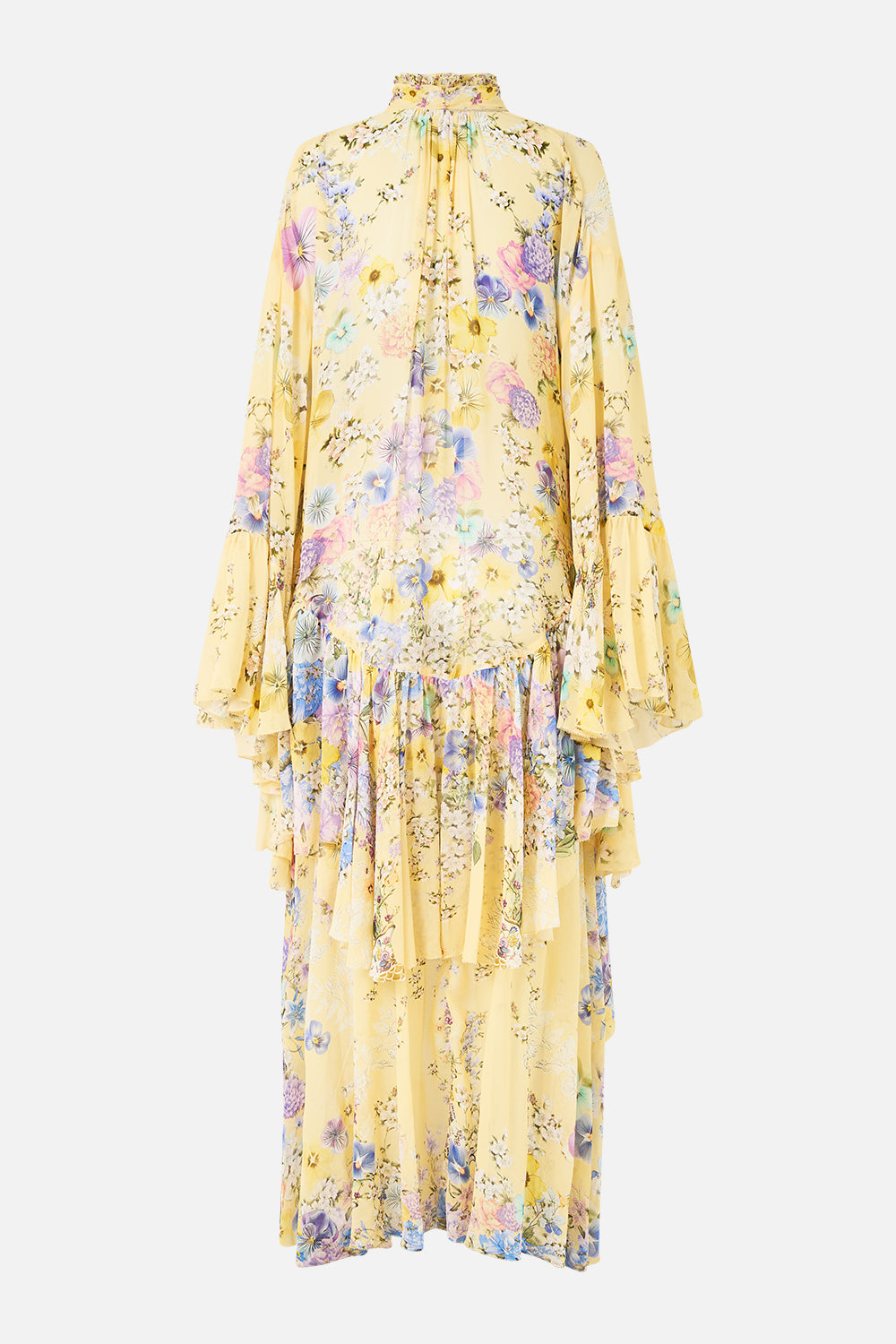 RUFFLE HIGH LOW DRESS WITH LONG SLEEVE DARLING BUDS