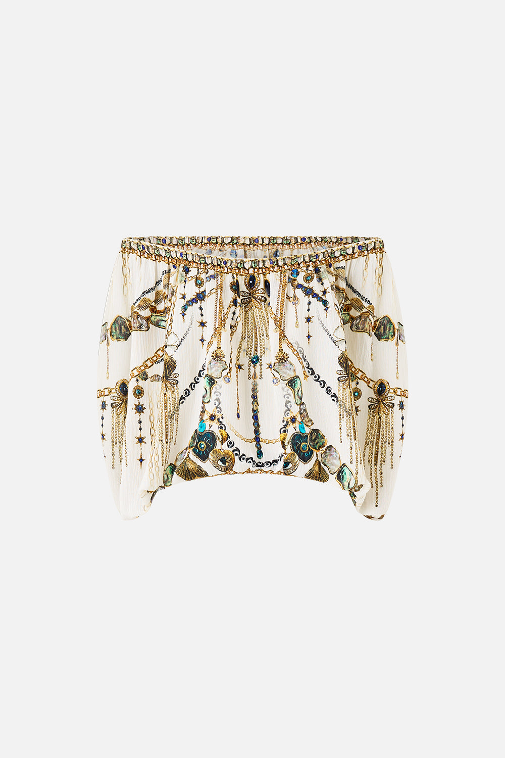 OFF SHOULDER ELASTIC TOP CHAIN GANG