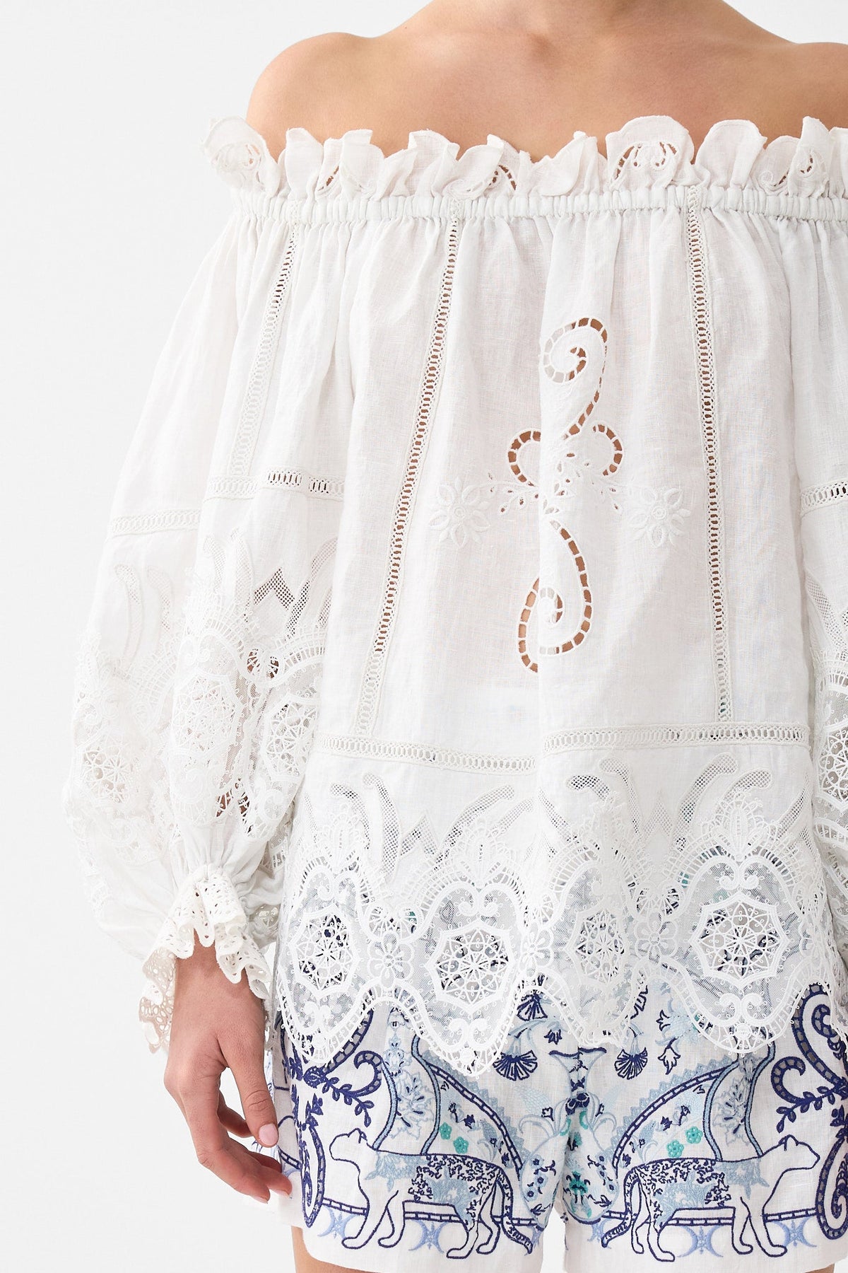 FRILL OFF SHOULDER TOP ALL ABOUT THAT LACE