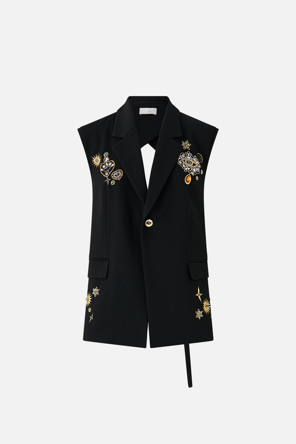 TAILORED SLEEVELESS VEST AMULETS AND ALCHEMY