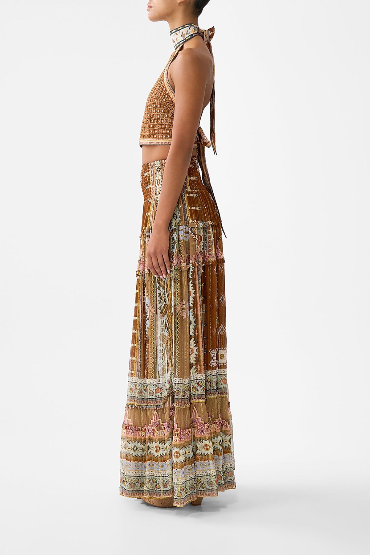 4 TIERED GATHERED SKIRT FABRIC OF TIME