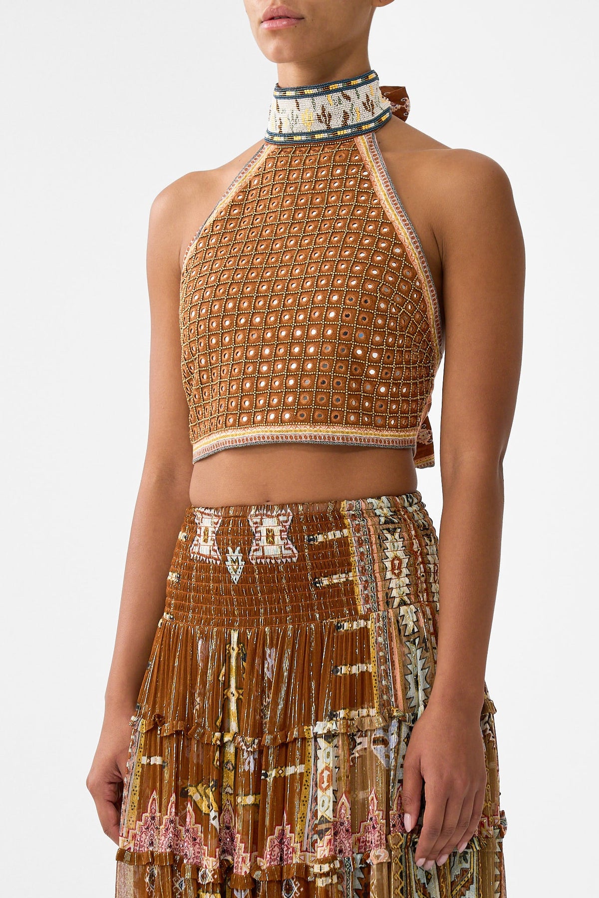 HALTER TIE BACK TOP FABRIC OF TIME