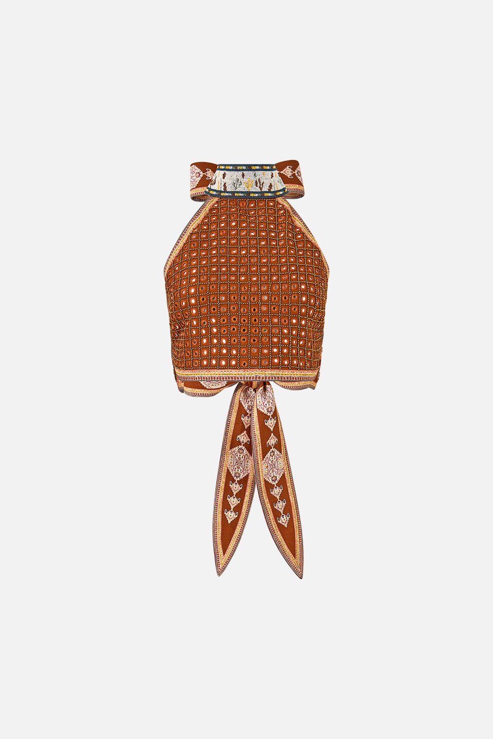 HALTER TIE BACK TOP FABRIC OF TIME