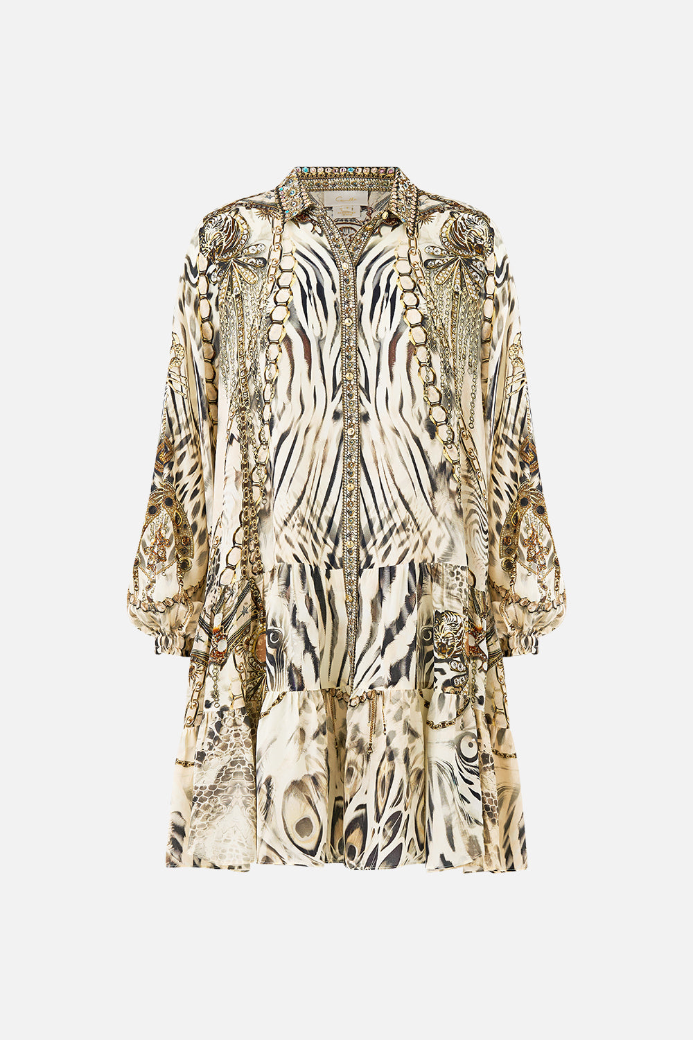 LONG SLEEVE TIERED SHORT DRESS LADY LIONHEART