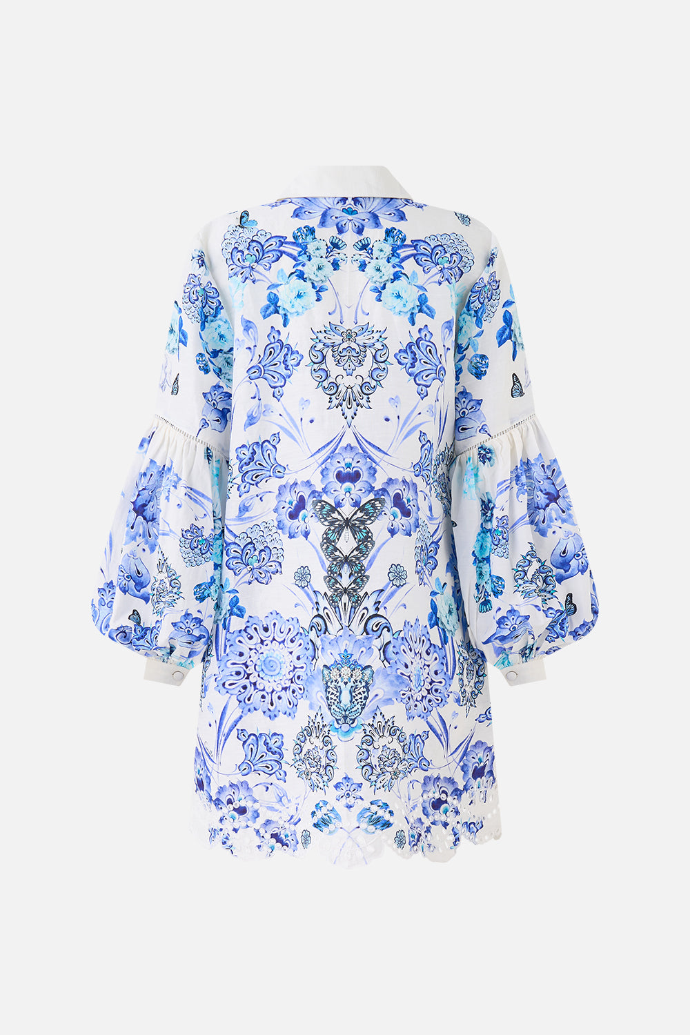 SHIRT DRESS WITH BLOUSON SLEEVE ALL ABOUT THAT LACE