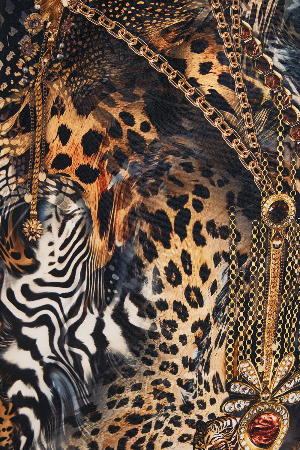 MID LENGTH BOARDSHORT WITH ELASTIC WAIST FELINE FOLKLORE