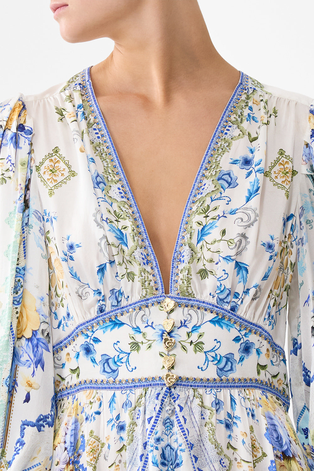 SHAPED WAISTBAND DRESS WITH GATHERED SLEEVES MY HOMESPUN HEART