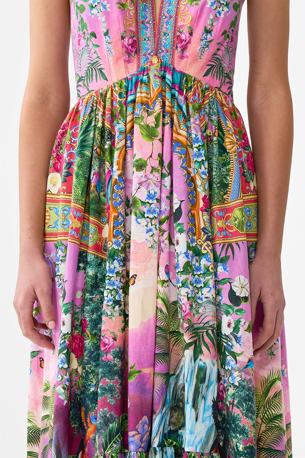 RUFFLE HEM HALTER DRESS TURKISH DELIGHT