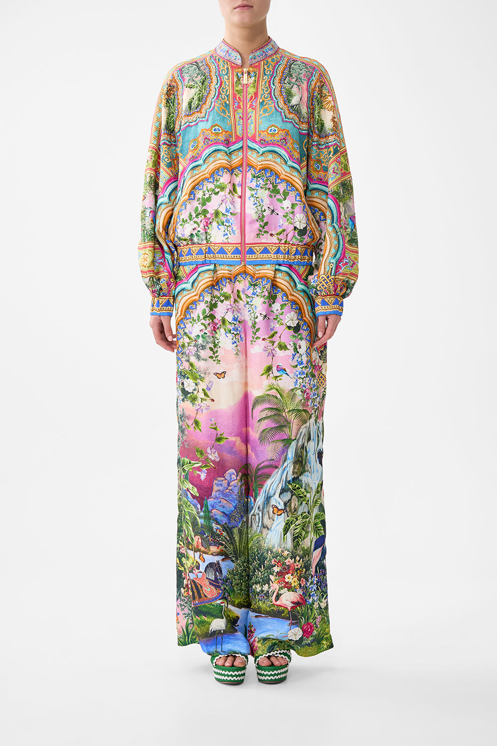 BOMBER JACKET WITH SHIRRED CUFF TURKISH DELIGHT