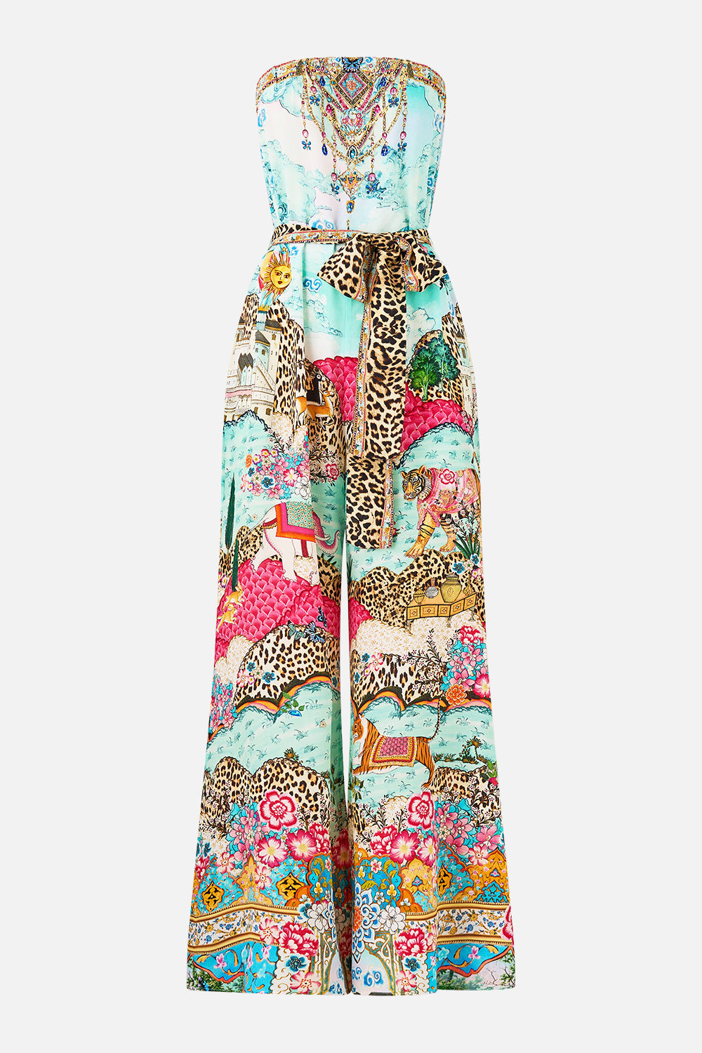 TIE WAIST STRAPLESS JUMPSUIT MINIATURE MOMENTS