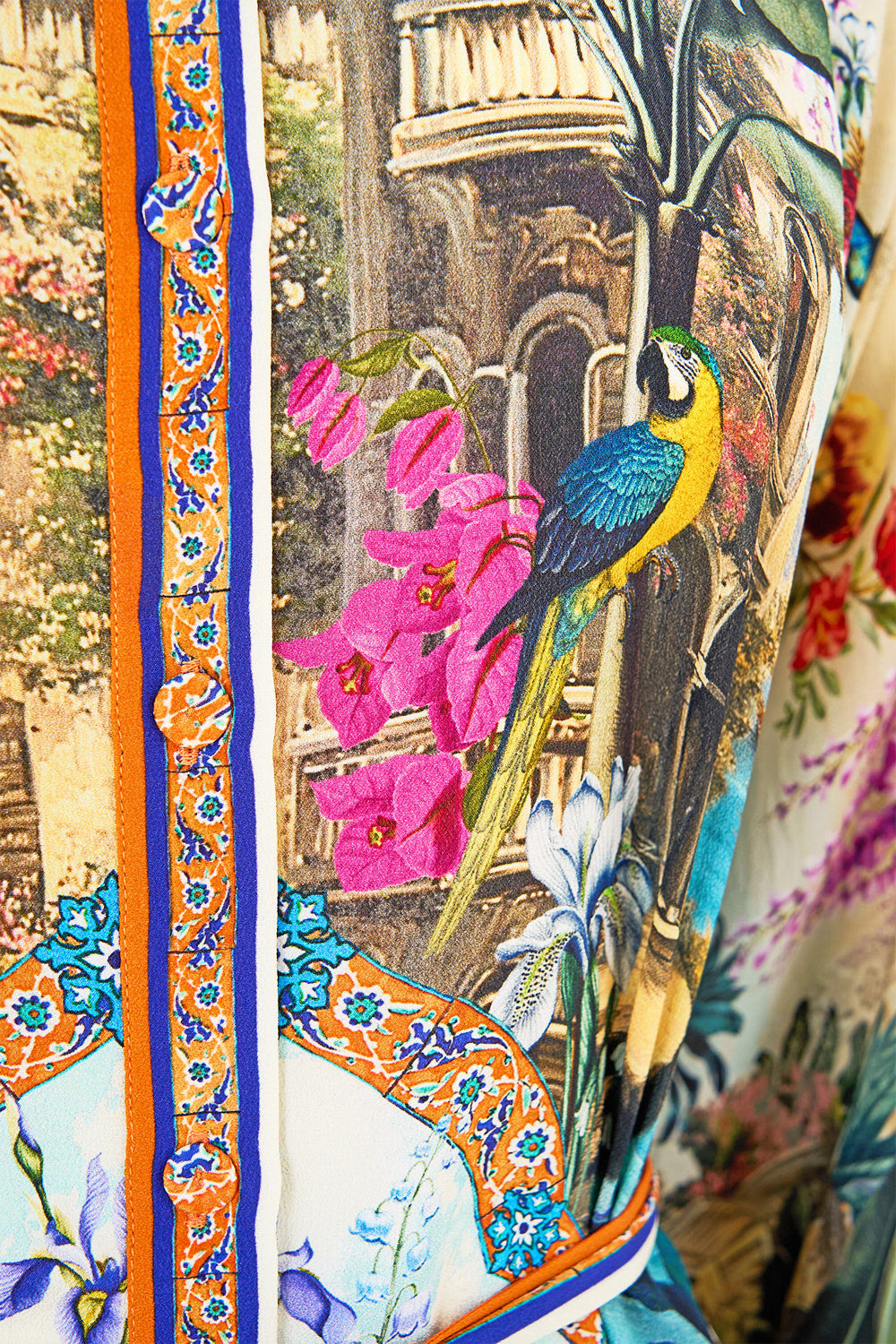 BUTTON THROUGH SCARF BLOUSE BODRUM BOTANICALS