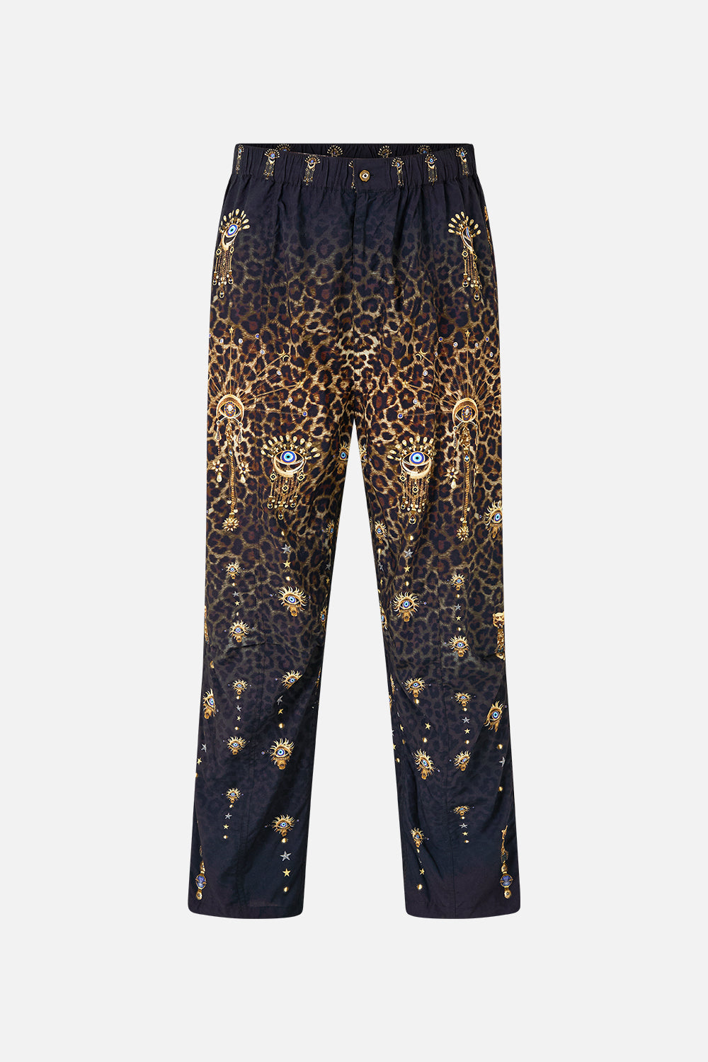 PARACHUTE PANT WITH ELASTIC WAIST FELINE FOLKLORE
