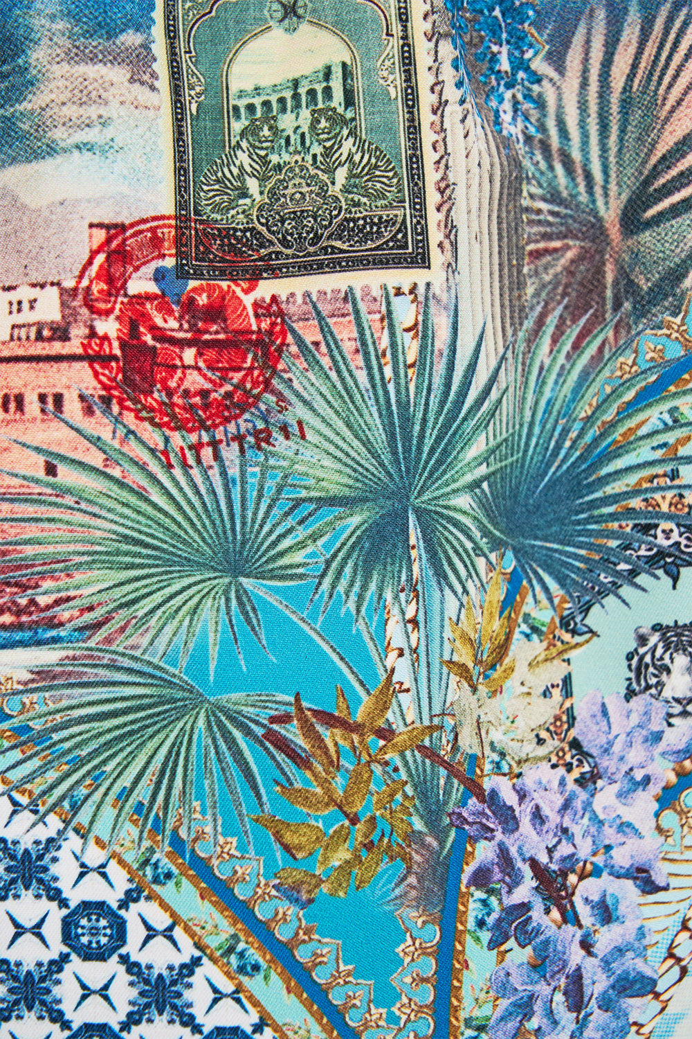 MID LENGTH BOARDSHORT WITH ELASTIC WAIST POSTCARDS & PALM TREES