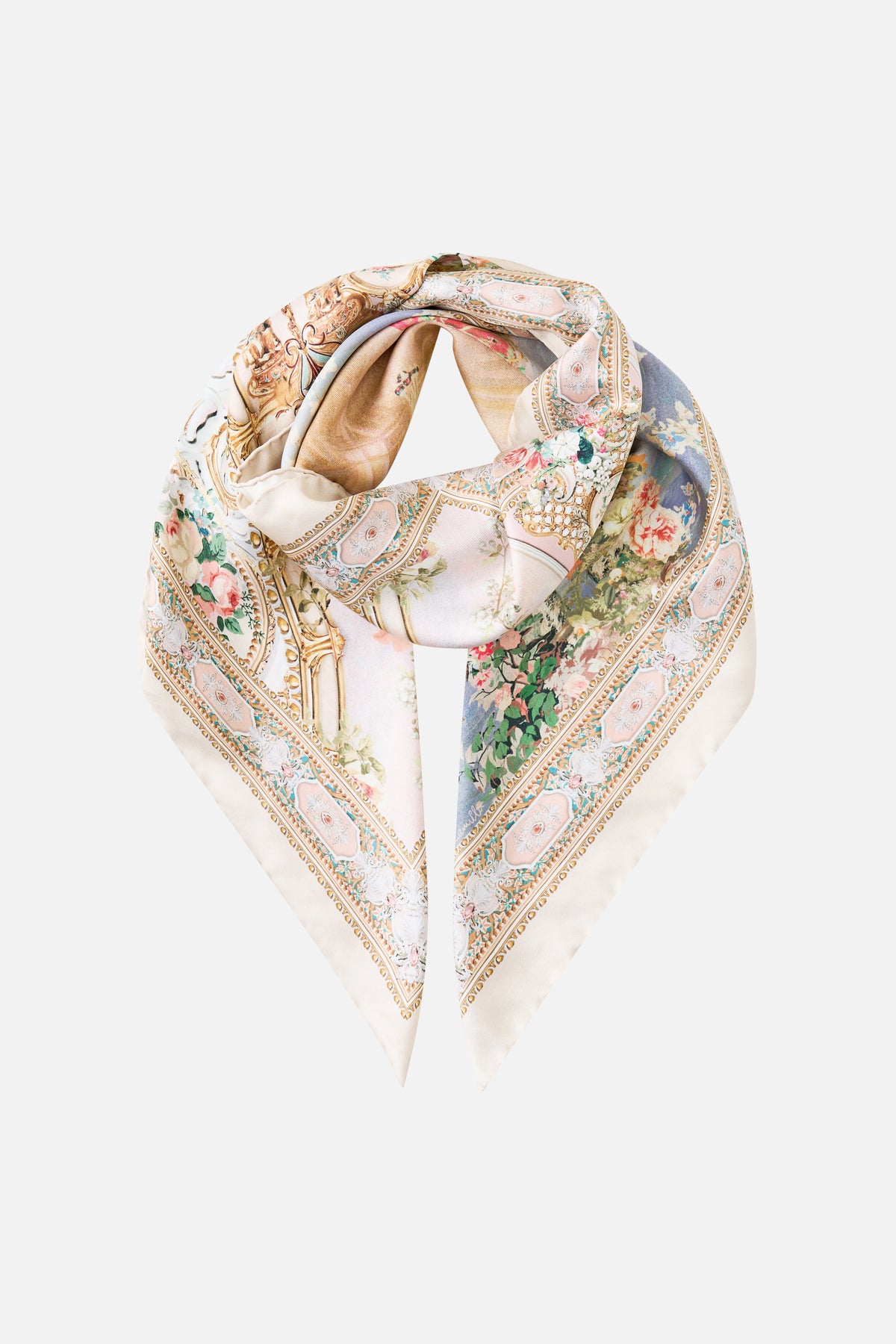 PRINTED SILK TWILL SQUARE SCARF TWILIGHT IN ISTANBUL