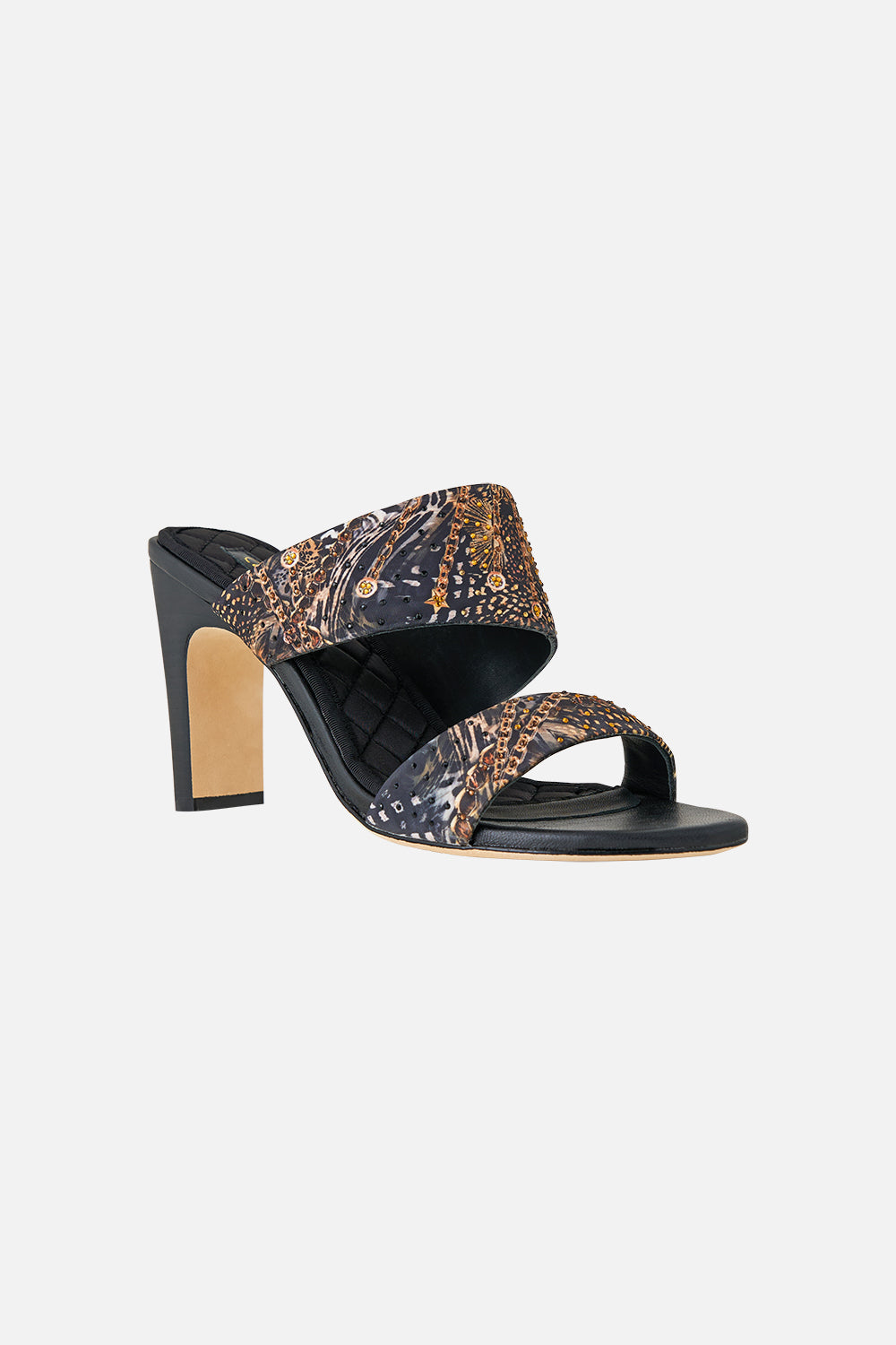 PAMELA ASYMMETRICAL HEEL SANDAL FELINE FOLKLORE