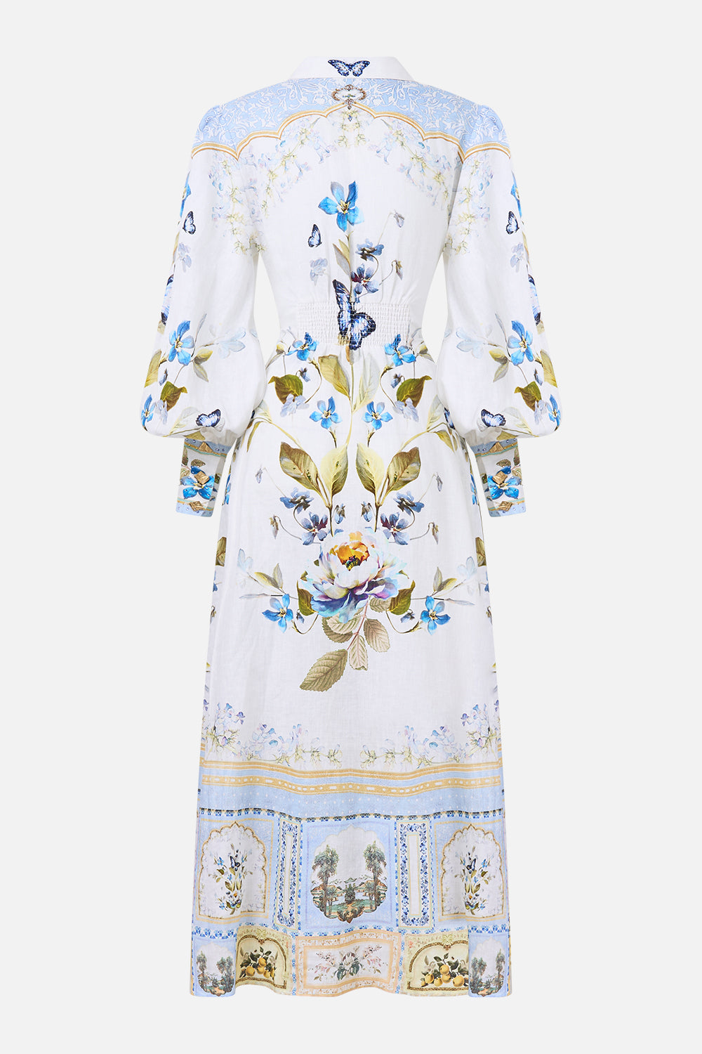 WAIST TIE SHIRT DRESS BOTANICAL BALLADS