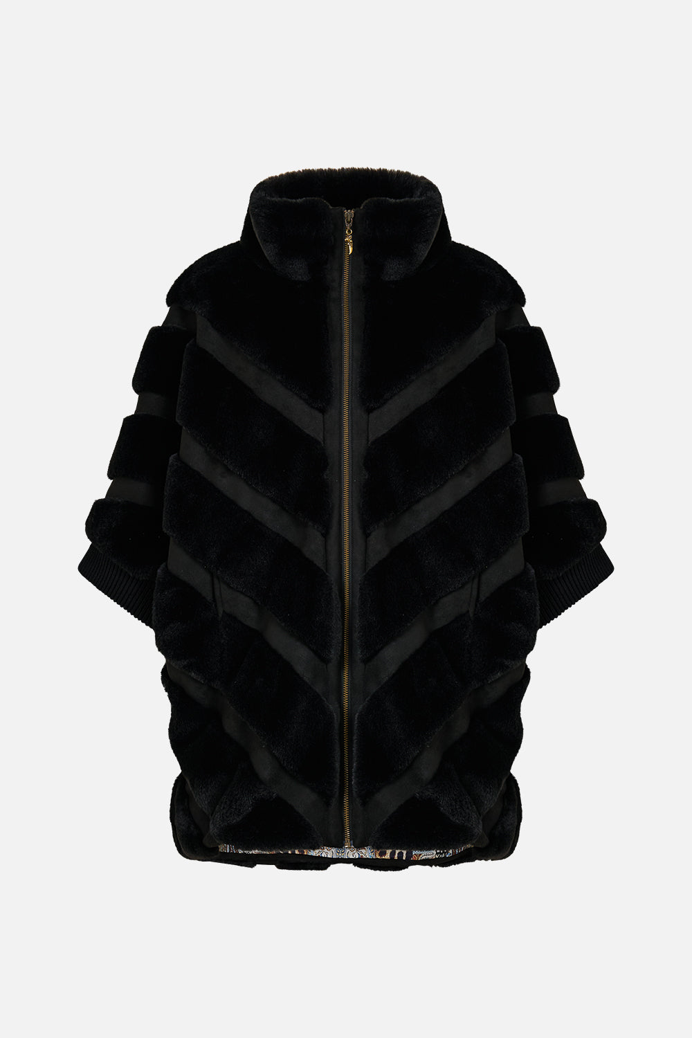 FAUX FUR SHORT SLEEVE SLOUCH JACKET ISTANBUL ANIMALIA