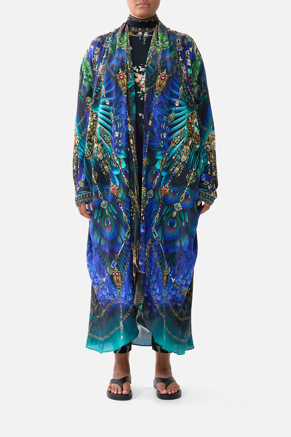 LONG CASUAL JACKET WITH POCKETS DOMINICAN DECADENCE