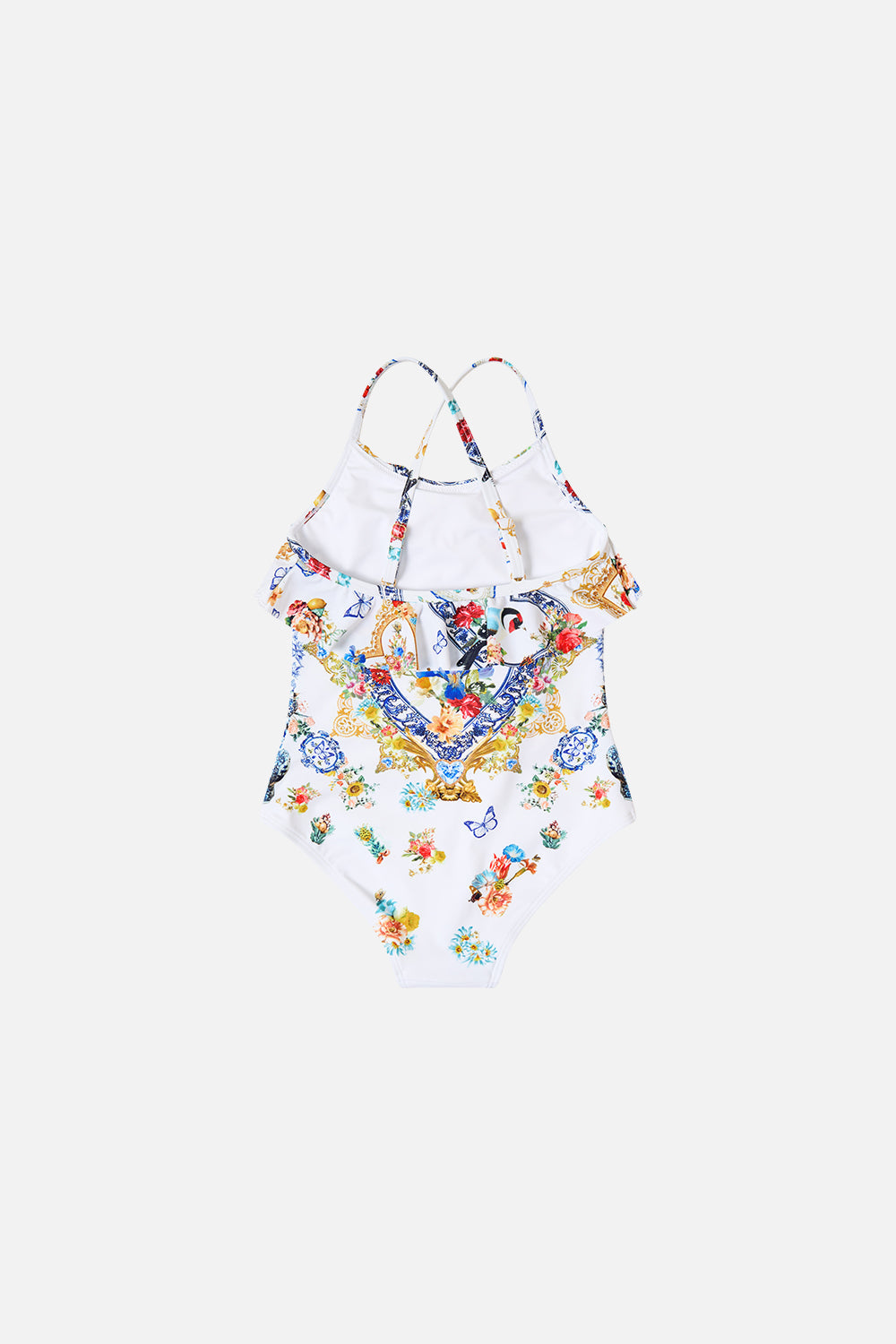 KIDS ROUND NECK ONE PIECE WITH FRILL NECK THE POTTERY PARLOUR