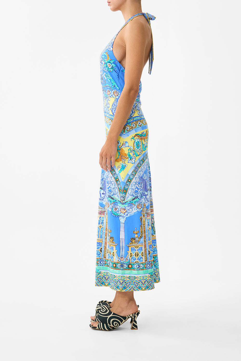 JERSEY HALTER DRESS BENEATH THE ANDALUSIAN SUN