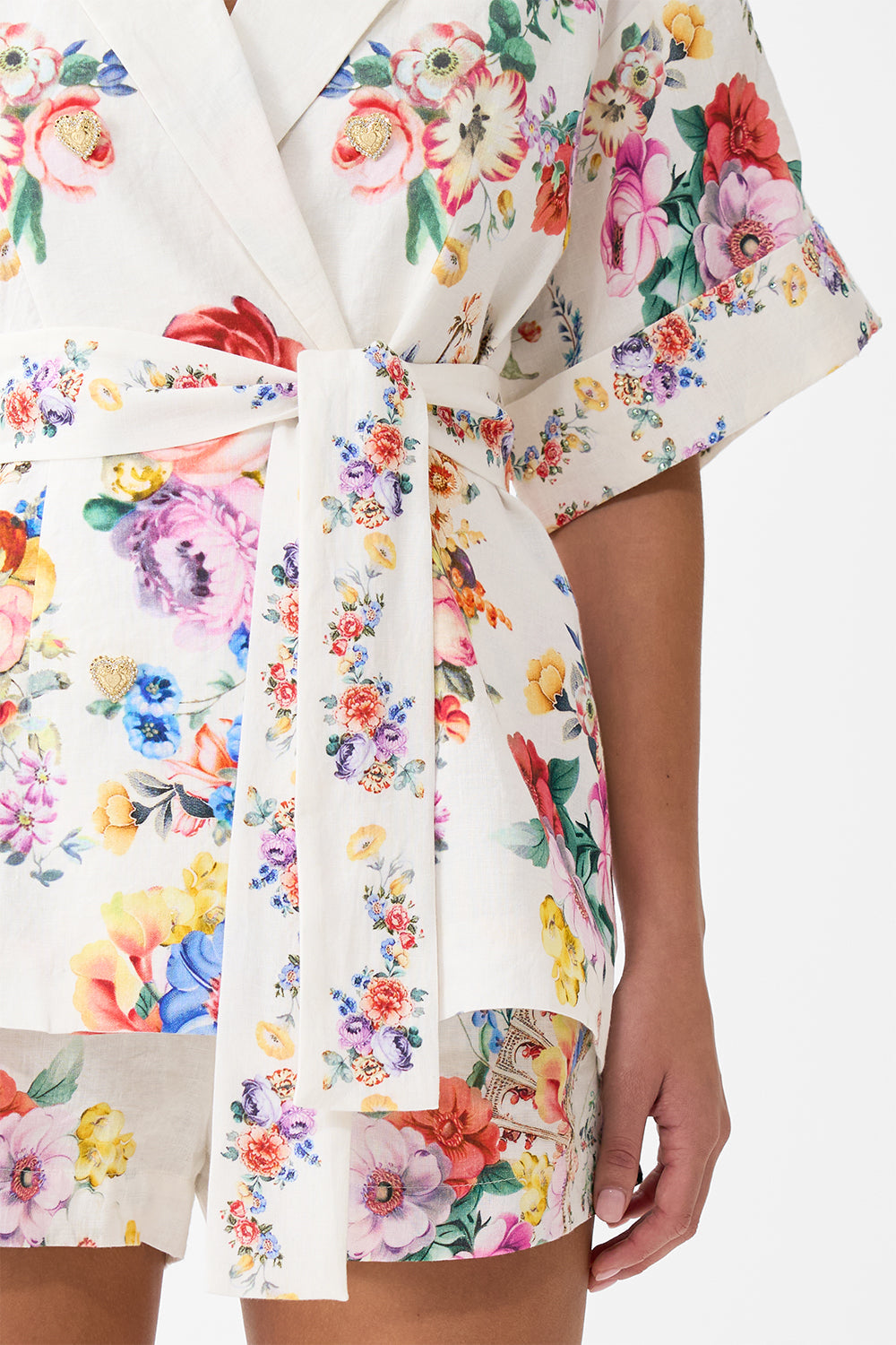 DOUBLE BREASTED SHORT SLEEVE JACKET I LEFT MY HEART IN GRANADA