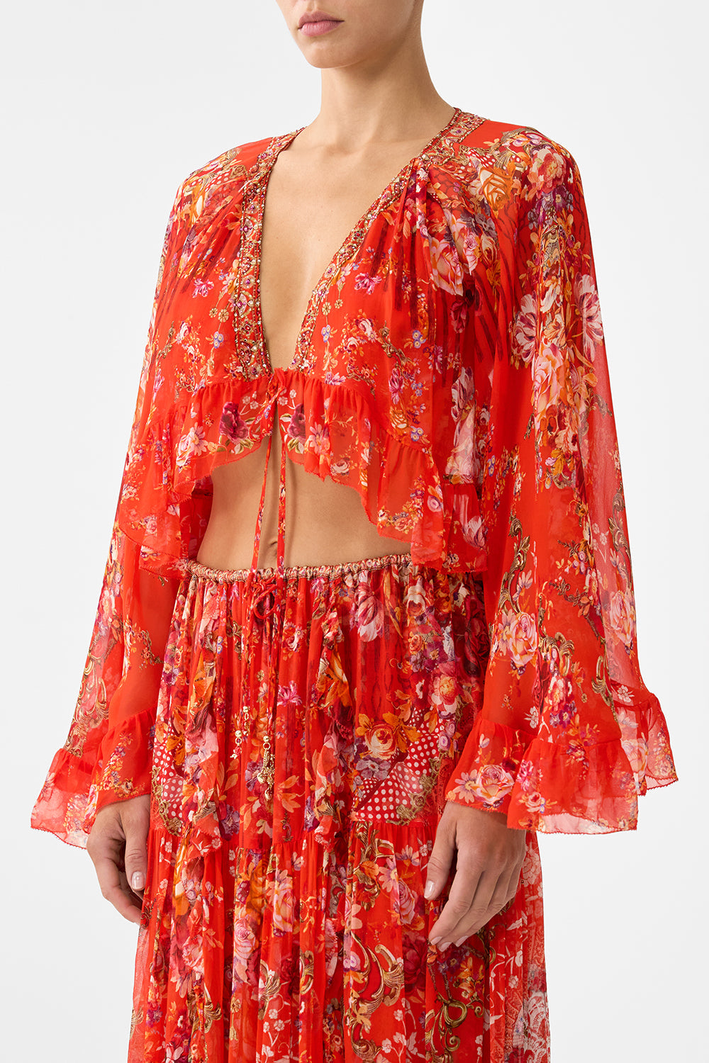 CROP RUFFLE TOP OLÉ OLÉ