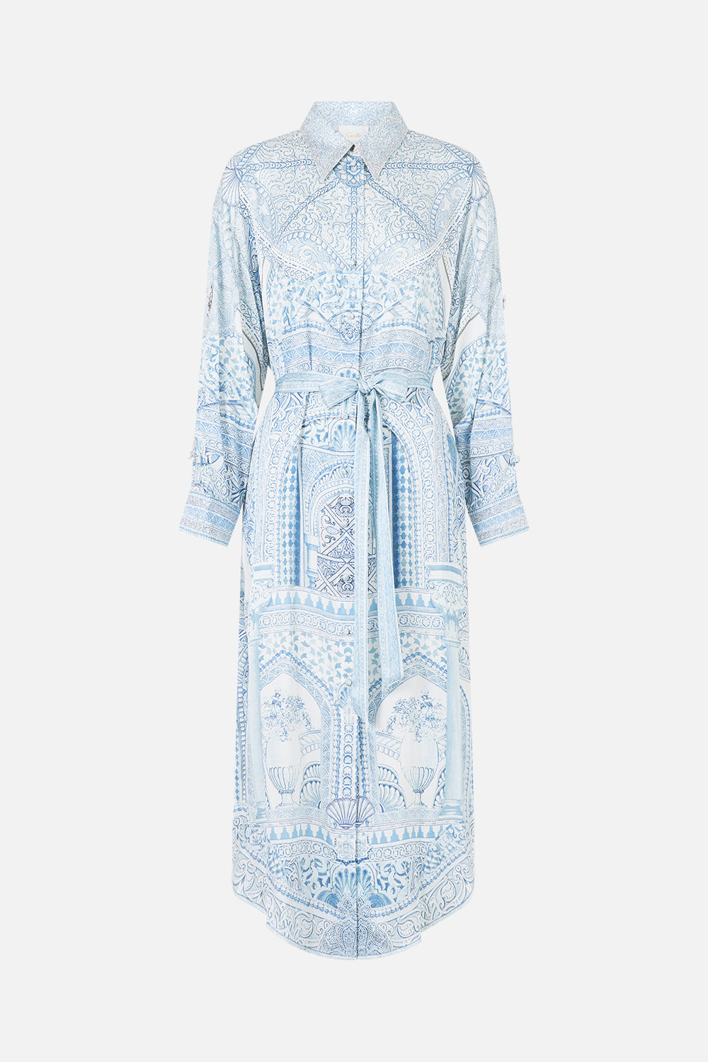 SHIRT DRESS WITH BACK BUTTON DETAIL THE HUM OF THE ALHAMBRA