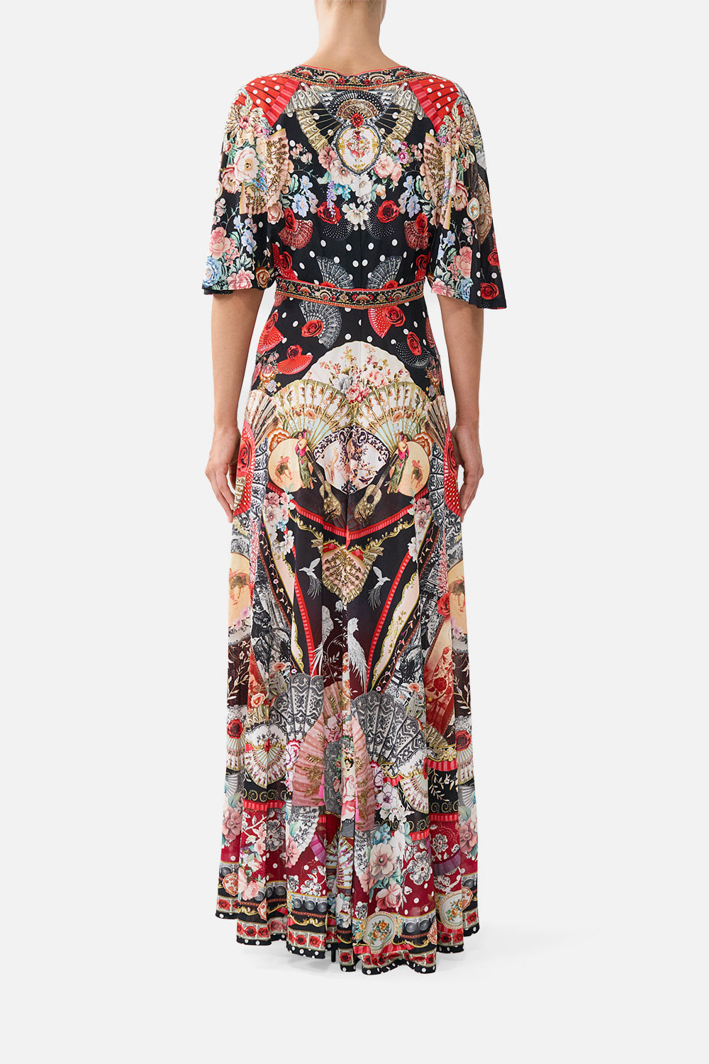 FLUTTER SLEEVE TIE FRONT JERSEY DRESS DAUGHTERS OF DUENDE