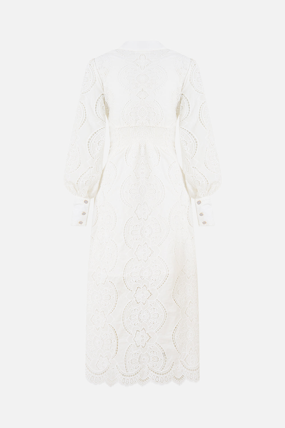 WAIST TIE SHIRT DRESS A TILED WONDERLAND