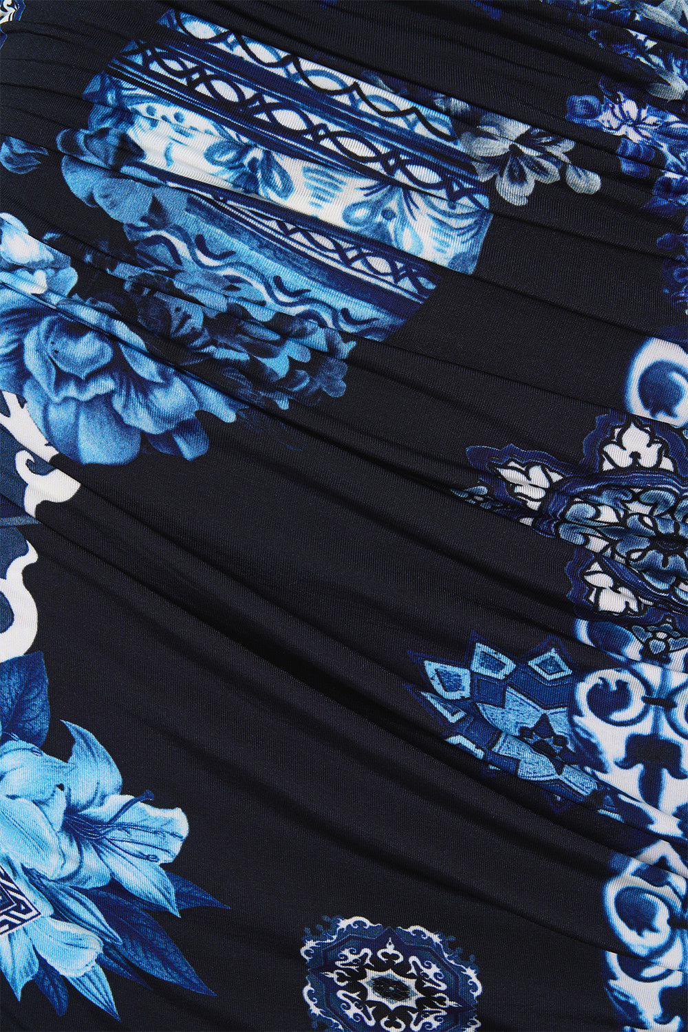 ONE SHOULDER JERSEY CUT OUT DRESS A TILED WONDERLAND