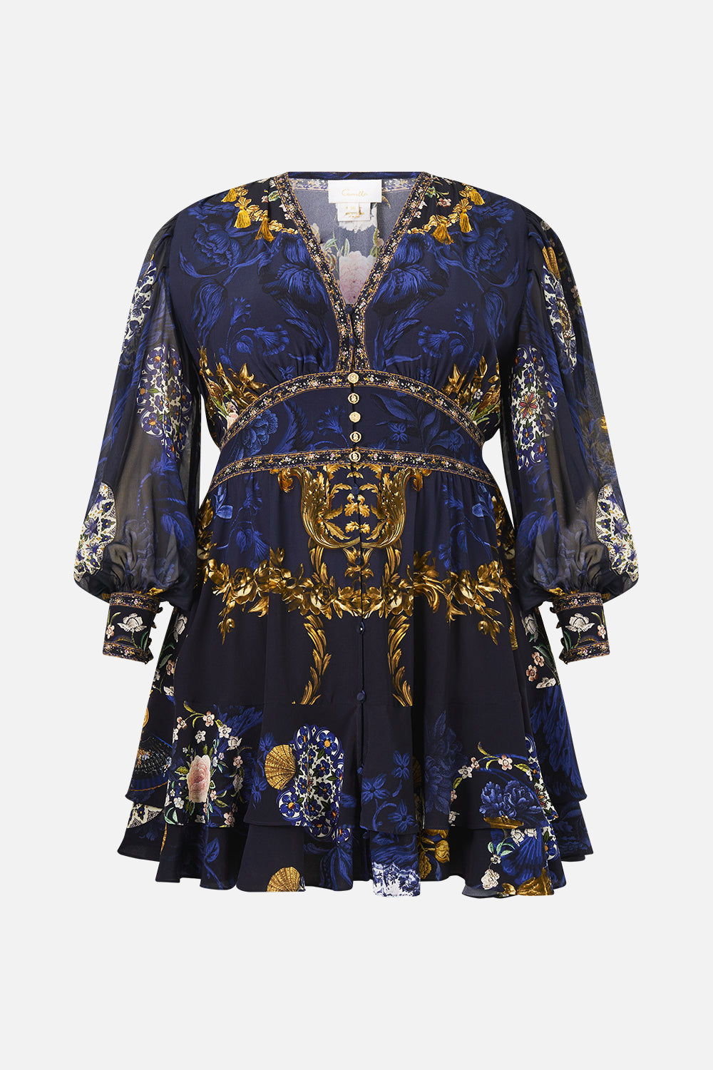 BUTTON FRONT FRILL DRESS NOTES FROM THE BLUE ROOM