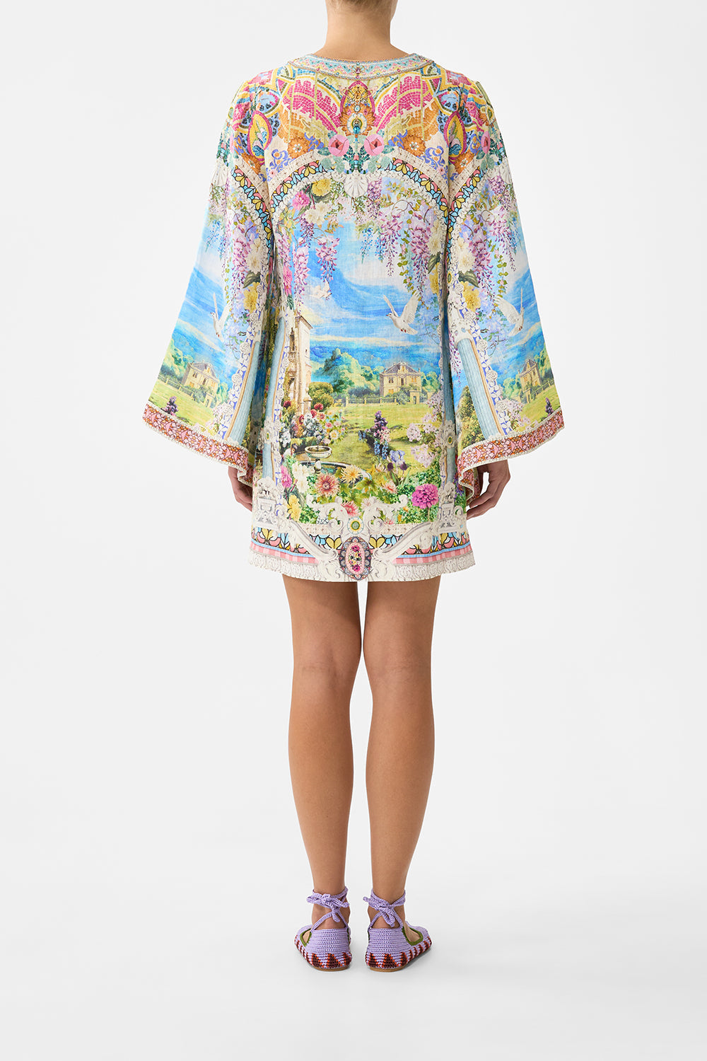 DEEP V NECK HARDWARE SHORT KAFTAN NAVÀS NOUVEAU
