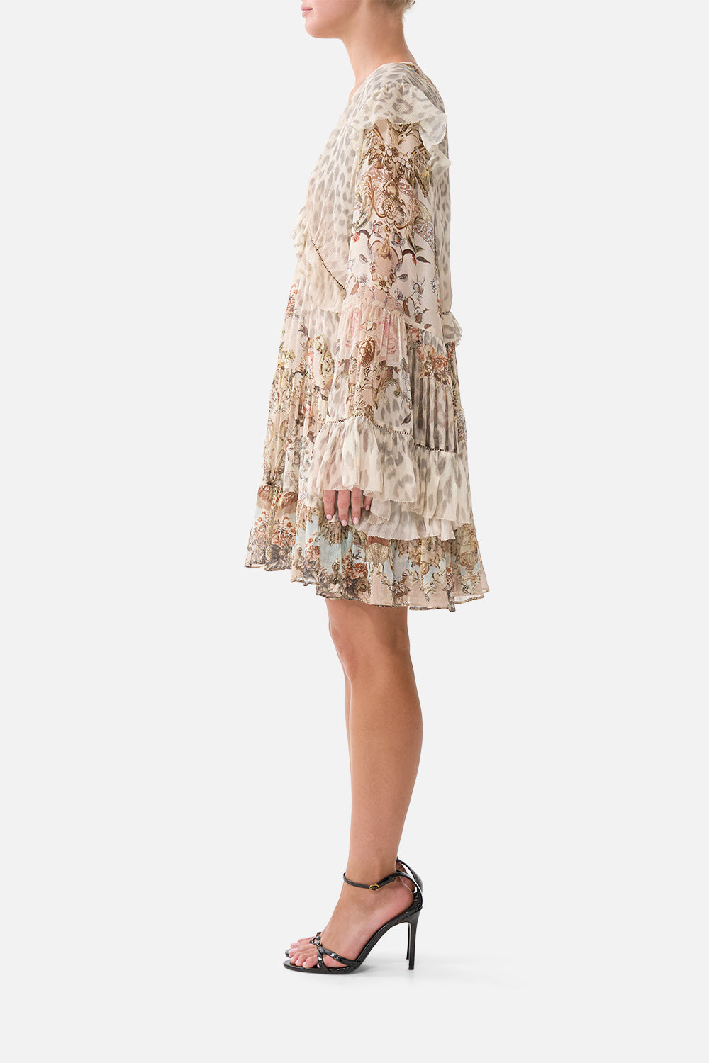 TIERED SWING MINI DRESS ARANJUEZ ANIMALIA