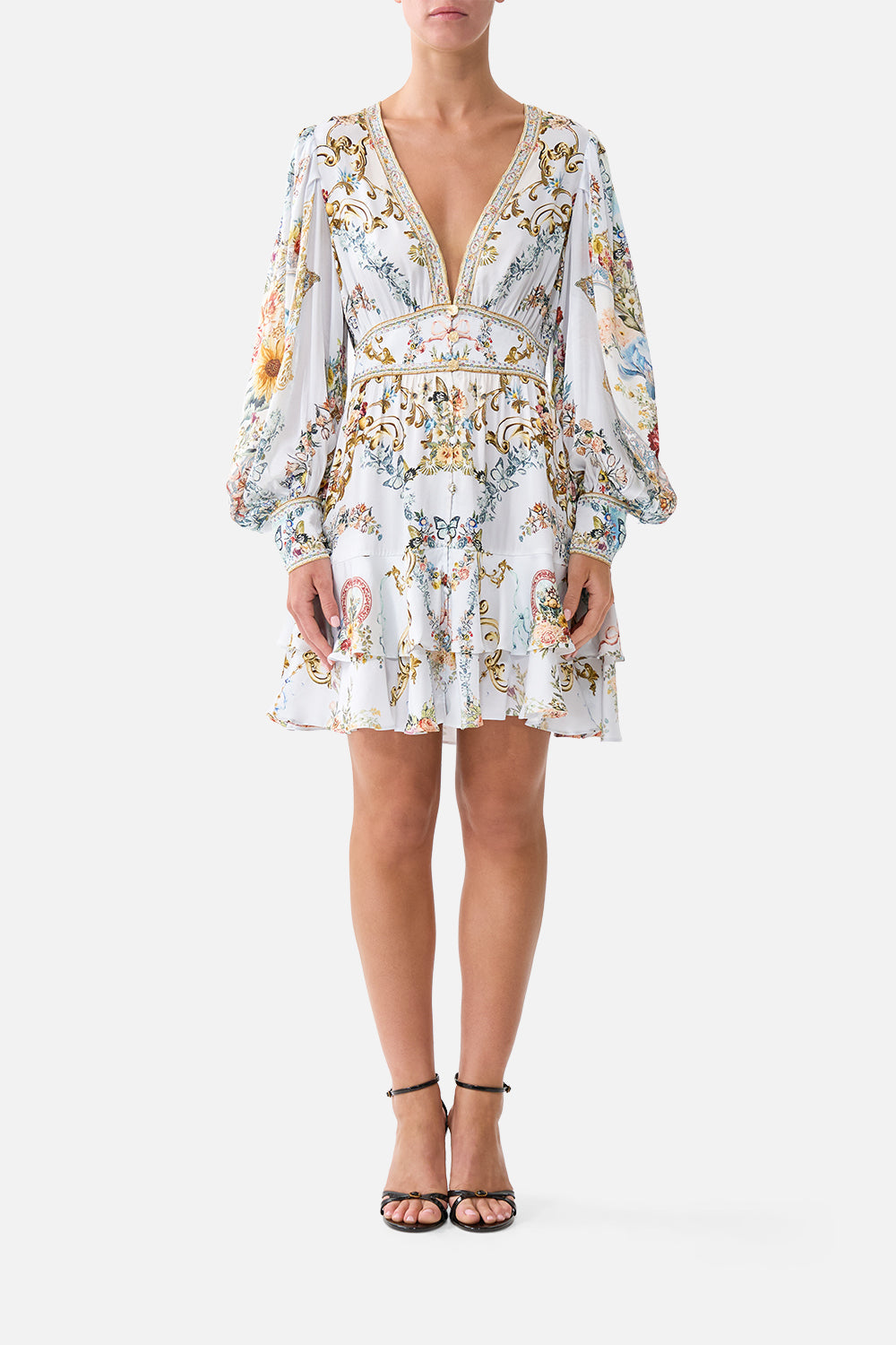 BUTTON FRONT FRILL DRESS SEVILLE SWEETHEART