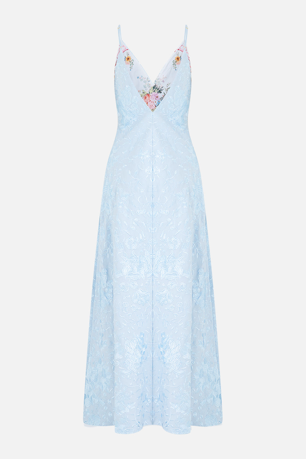 V NECK FULL LENGTH BIAS SLIP DRESS SEVILLE SWEETHEART