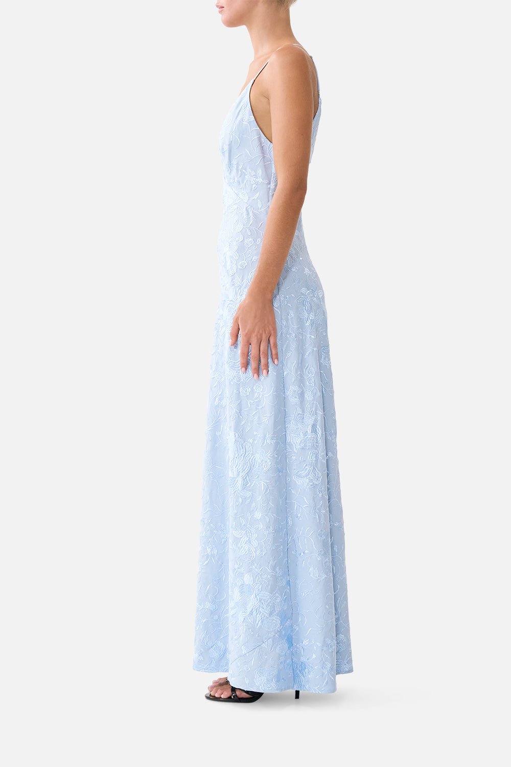 V NECK FULL LENGTH BIAS SLIP DRESS SEVILLE SWEETHEART