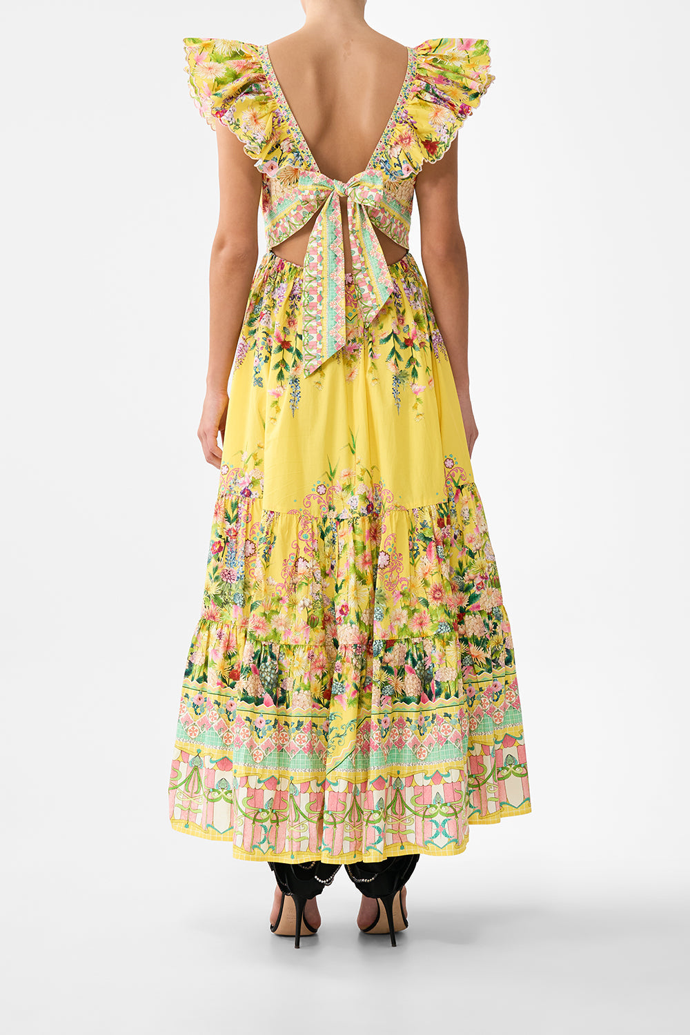 TIERED DRESS WITH NECK FRILL LADY LIMONADA