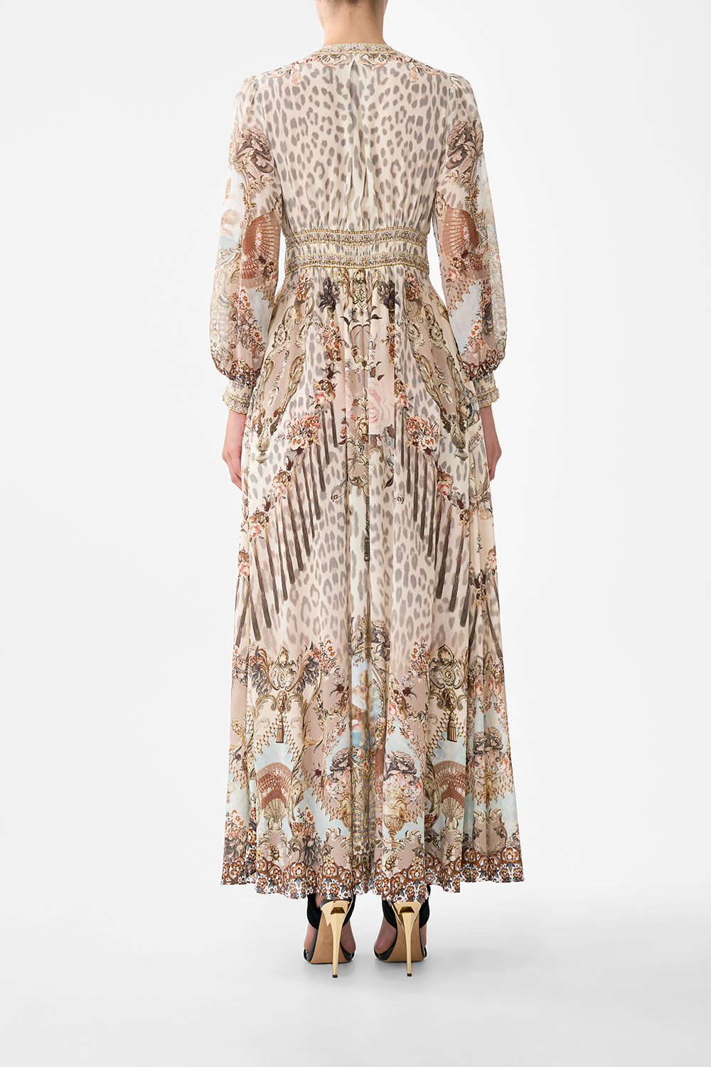 BUTTON DRESS WITH SHAPED WAISTBAND ARANJUEZ ANIMALIA