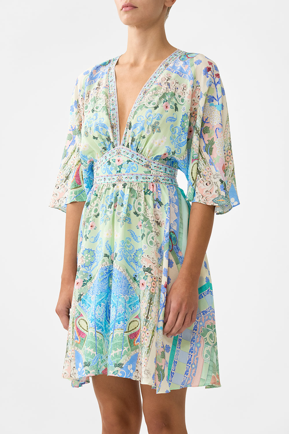 SHORT WAISTED DRESS MIDSUMMER MOSAICS