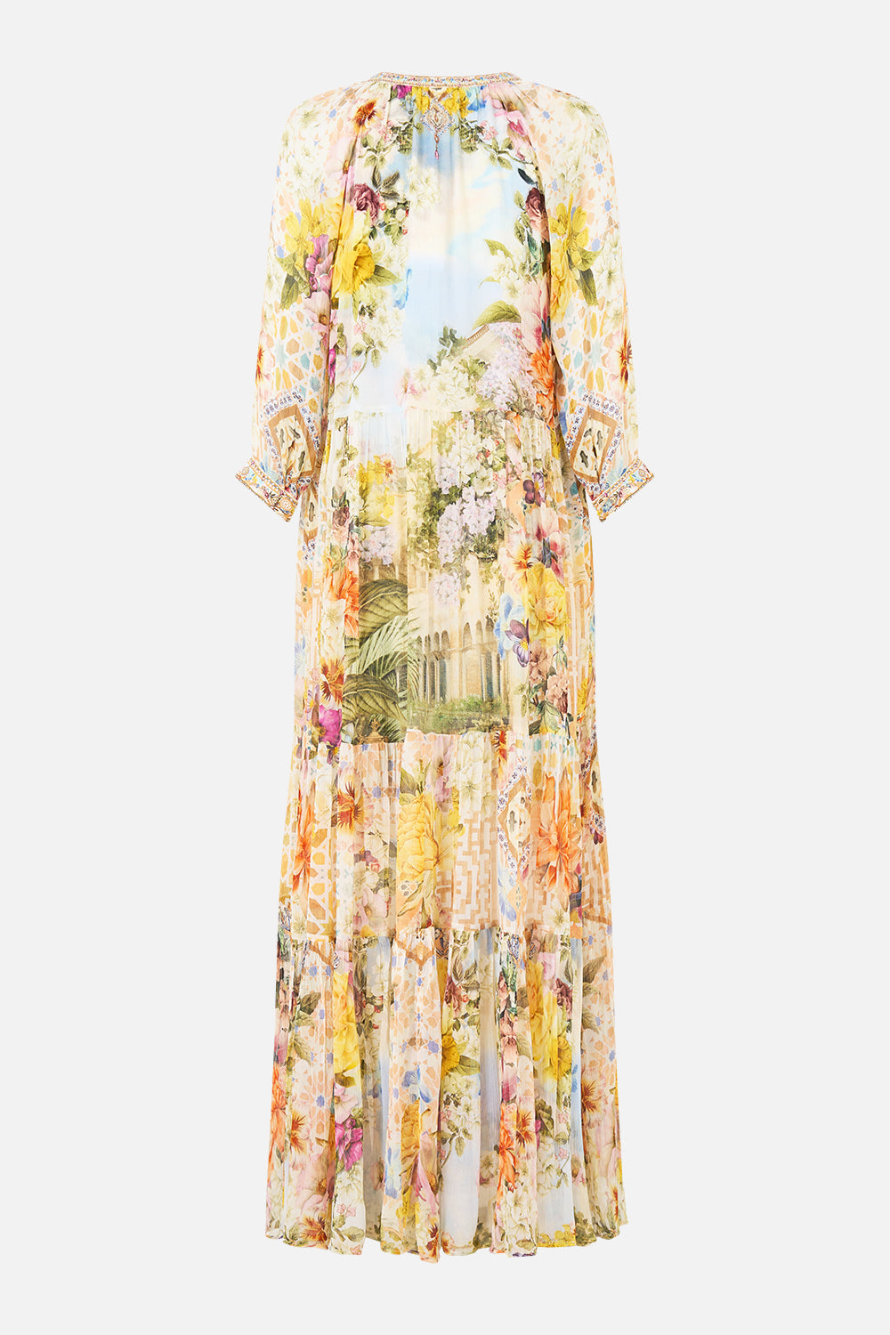 LONG GATHERED PANEL DRESS THE ARCHITECTS OF ALCÁZAR