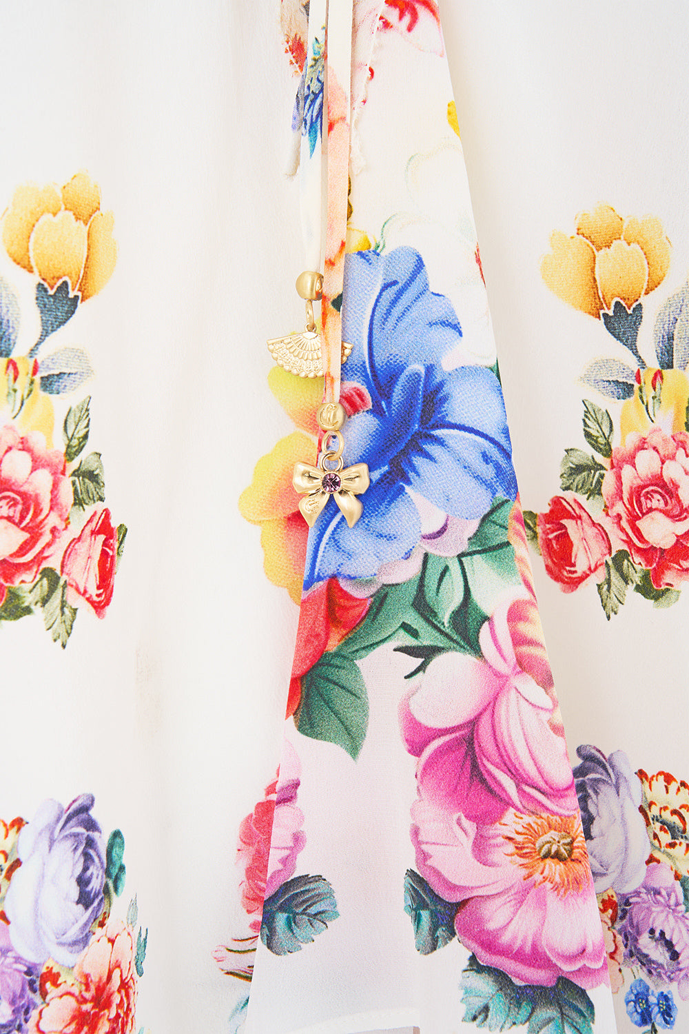 LACE UP V NECK BLOUSE WITH CASCADE RUFFLES I LEFT MY HEART IN GRANADA