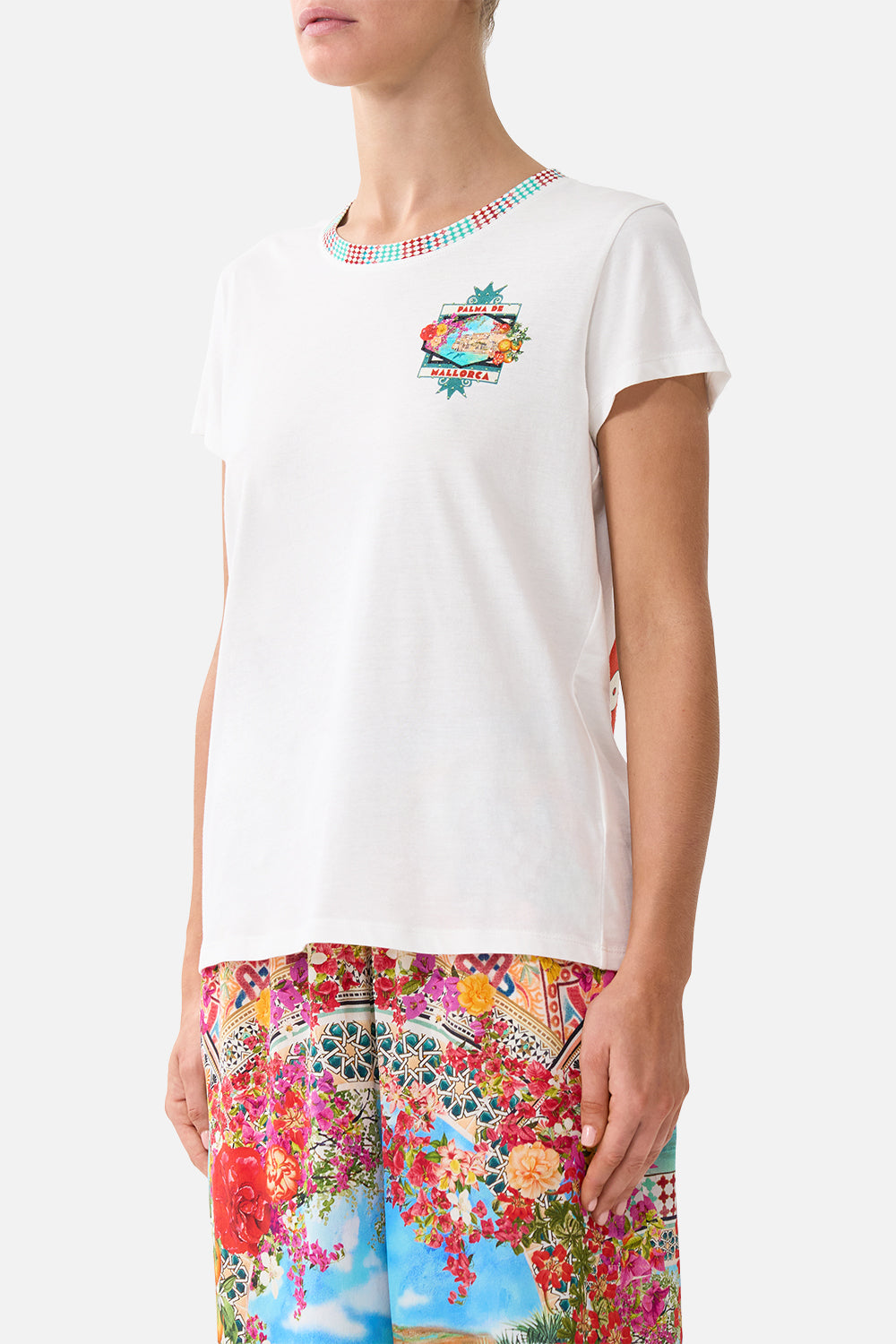 SLIM FIT ROUND NECK T-SHIRT MEET ME IN MALLORCA