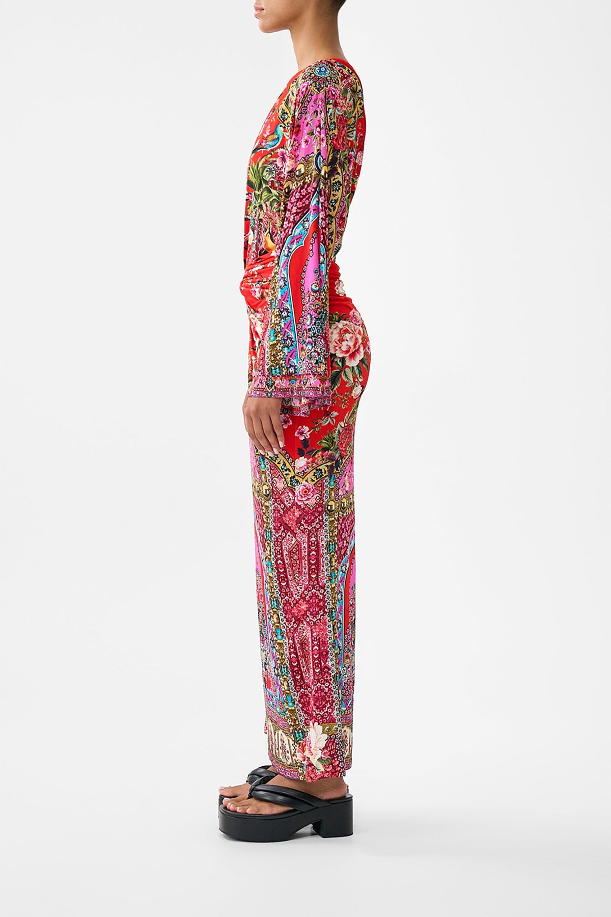 ONE SHOULDER JERSEY DRESS HEIRLOOM EMPIRE