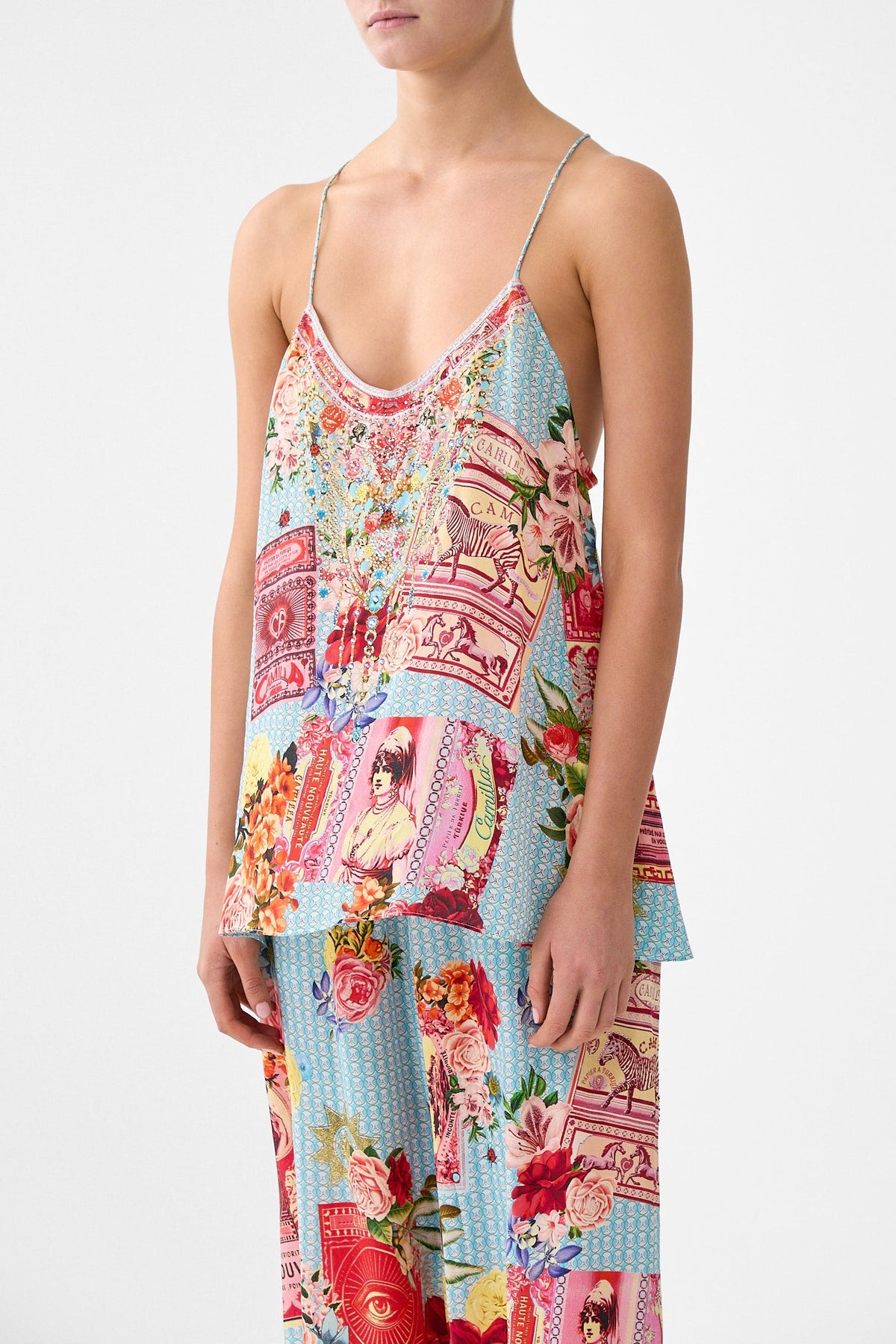 T-BACK SHOESTRING TOP PAPERS AND CURIOUS CAPERS