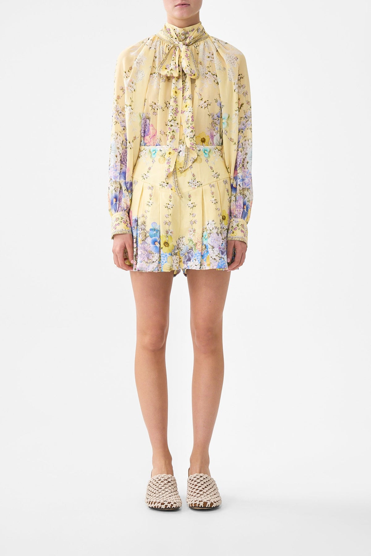 DETACHABLE PUSSY BOW RAGLAN BLOUSE DARLING BUDS