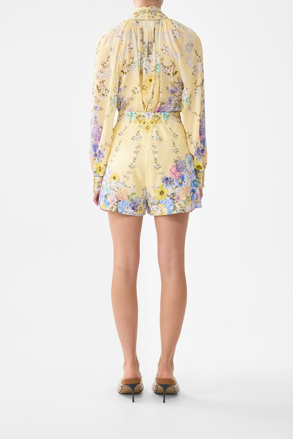 DETACHABLE PUSSY BOW RAGLAN BLOUSE DARLING BUDS