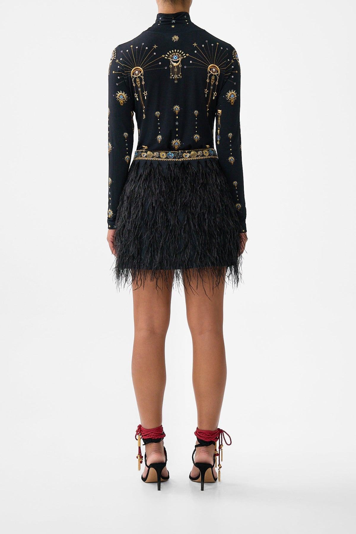 FEATHER MINI SKIRT AMULETS AND ALCHEMY